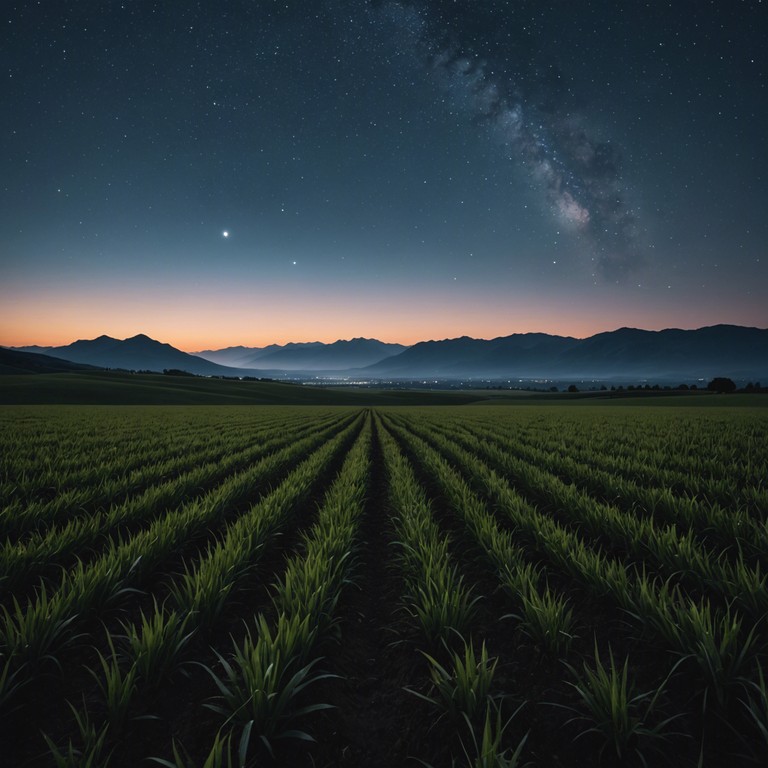 This evocative instrumental track paints a vision of expansive prairie landscapes under an endless starry sky, utilizing the melodic strains of a steel guitar to evoke a sense of both solitude and wonder in the heart of country expanses.