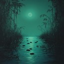 bass and frog sounds, whimsical dub under moonlight