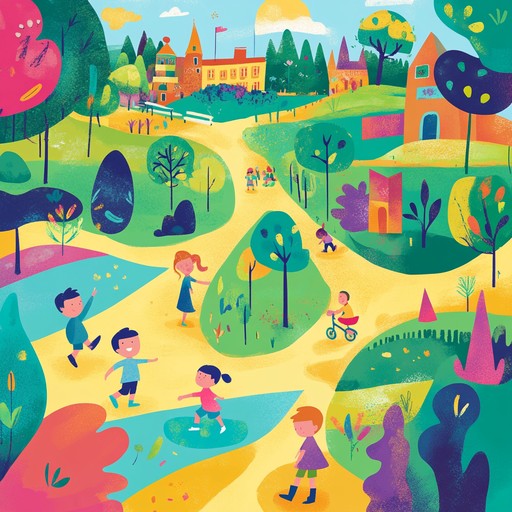 Delight in the upbeat and cheerful essence of children playing in a sunny park, captured through light ukulele strumming and lively rhythms. A track that breathes happiness and innocence, perfect for infusing any children's setting with warmth and joy.