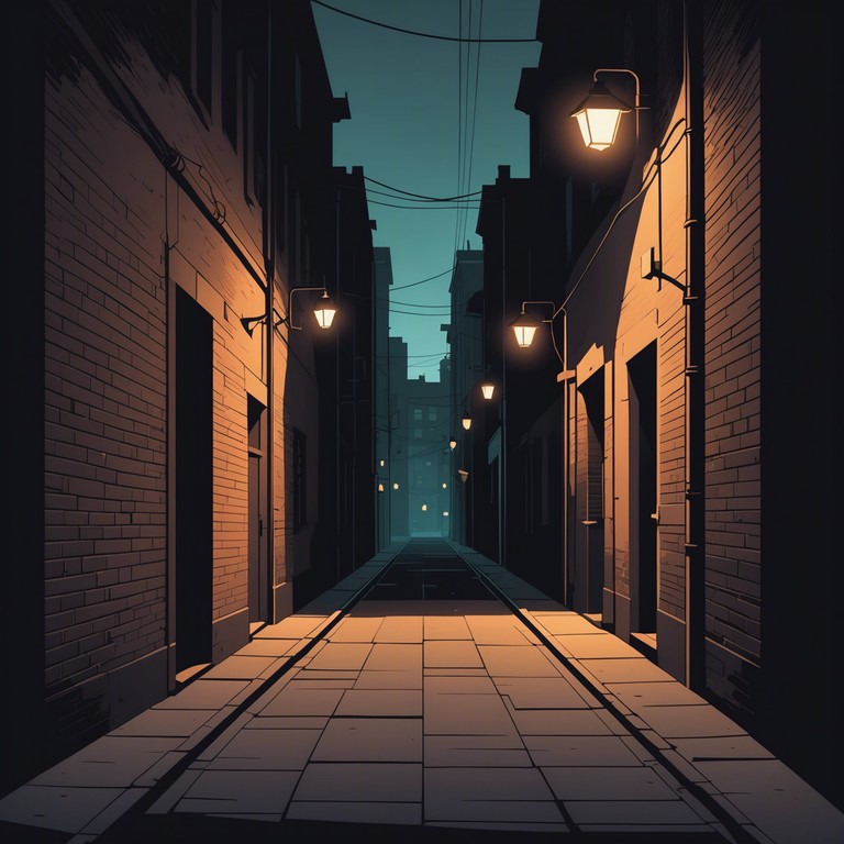 This composition captures the essence of a gothic urban environment, blending dark melodies with industrial influences to evoke the feeling of wandering through a city at midnight. The track layers complex rhythms and a haunting synth lead to craft an immersive listening experience.