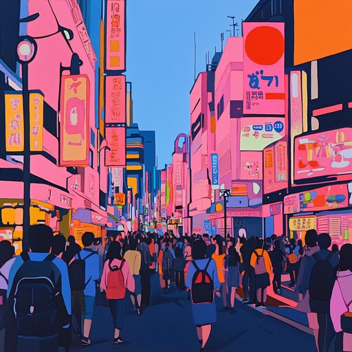 Experience a high energy j pop journey with vibrant synths, tight drum patterns, and infectious melodies, capturing the essence of a tokyo dance party under neon lights. Ideal for creating dynamic, uplifting atmospheres.