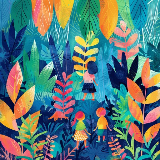 This track brings the excitement of a jungle adventure to life through high energy beats and whimsical melodies. Designed to captivate children, it features a fusion of playful marimba and lively percussion, evoking images of exploring a vibrant and fantastical jungle full of curious creatures and hidden treasures. Ideal for energetic play and imaginative storytelling.