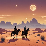 a surreal cowboy's twilight journey