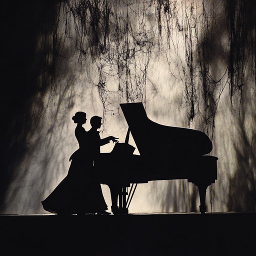 Step into a dimly lit, cobweb strewn theatre where the piano plays a ghostly tune. The music carries an eerie suspense, ghostly echoes, and disturbing undercurrents that pull the listener into a world where shadows dance and whispers haunt the air.