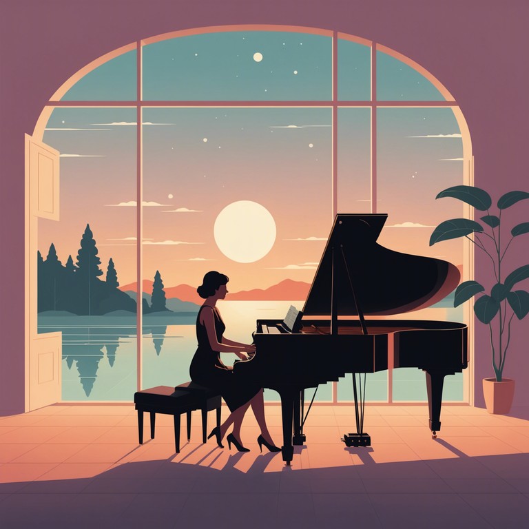 As the night embraces the passion of dance, this composition uses soft piano tunes to enhance the romantic atmosphere, moving seamlessly with the tempo of love and elegance