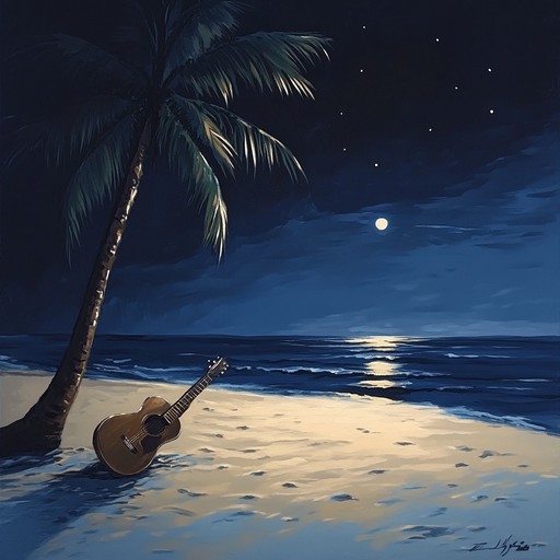 A gentle bossa nova piece capturing the serenity of a moonlit night through soothing guitar