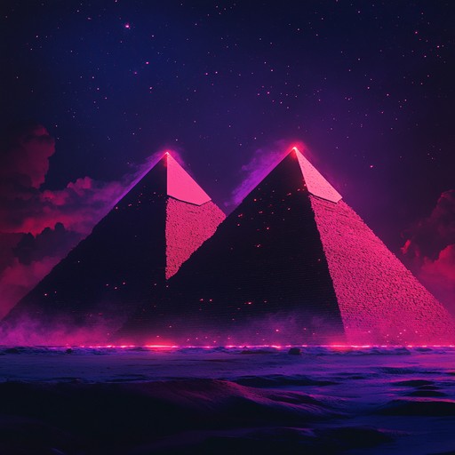 An instrumental dark synthwave track that blends haunting egyptian melodies with brooding 80s synths, creating an atmospheric journey through time and neon lit deserts.