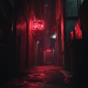 eerie retro synths capture neon lit, dystopian cityscape vibes