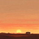 melodies traverse the serene, boundless desert plains