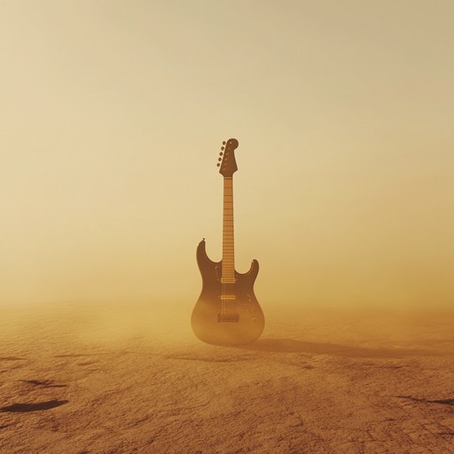 A blistering mix of searing electric guitar riffs layered over pounding electronic drum patterns, designed to electrify and energize the listener. The song captures the intensity and heat of a desert storm, with its unrelenting pace and vibrant, hard hitting soundscape.