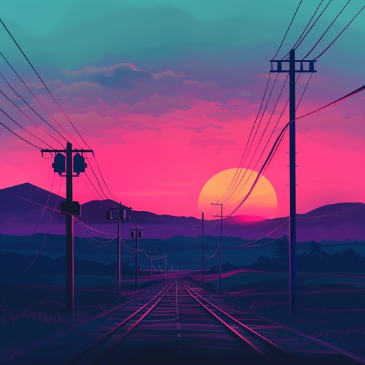 Imagine soaring above a neon-lit city as sunset fades into twilight, where the sounds reflect a blend of advanced technology and urban solitude; a dynamic, airy composition that captures the essence of an evolving metropolitan pulse