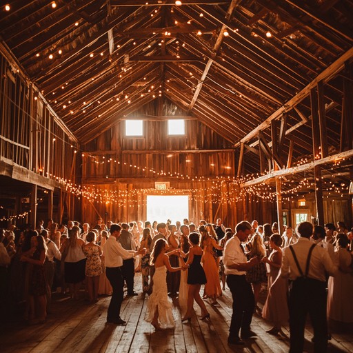 A spirited, toe tapping instrumental piece embodying the essence of a lively summer barn dance. Picture a warm, sunny day where joyful couples swirl around an old wooden barn, the sounds of an upbeat banjo filling the air. This tune captures the heart of country life, with fast paced rhythms and an infectious energy that's impossible to resist.