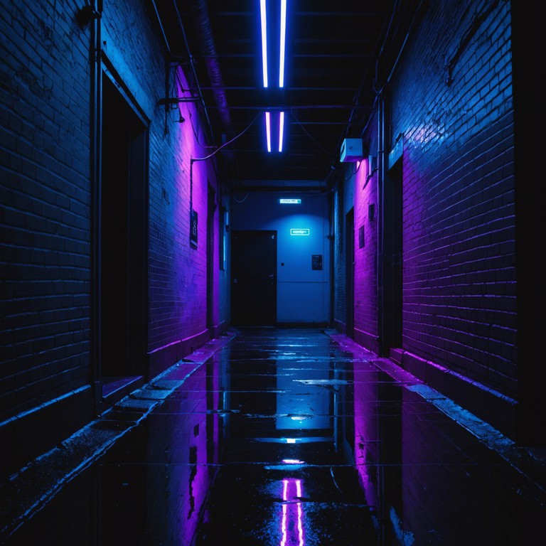 Imagine an urban landscape under the cover of night, drenched in neon lights yet overshadowed by a sense of foreboding. The music, led by a haunting theremin, merges the eerie and enigmatic tones with the pulsating rhythms of modern bass, depicting the dualism of technological advances against human emotional experiences in a dystopian future.