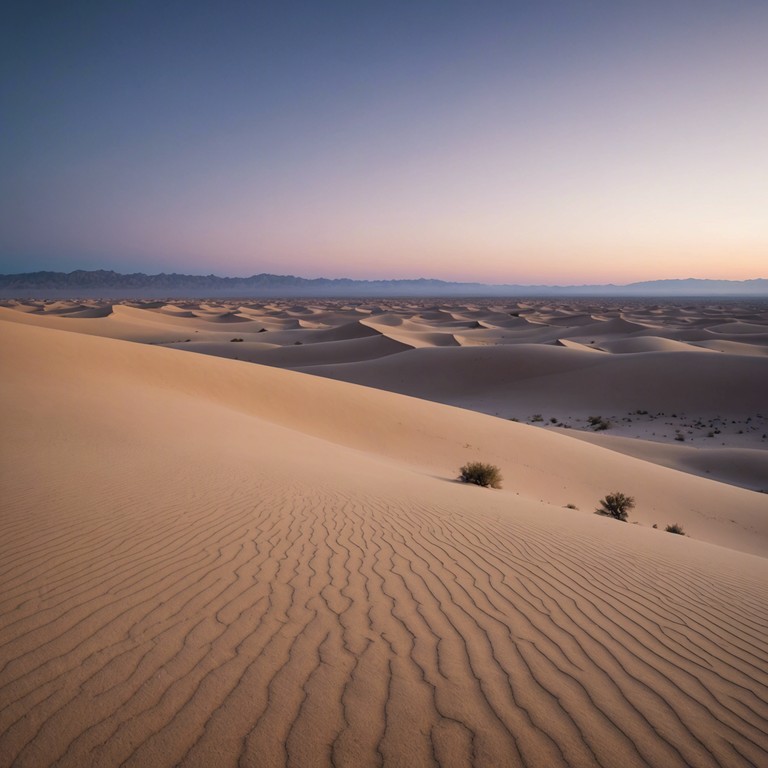 Echoes across sands captures the essence of a peaceful night in the desert with the oud as the storyteller, weaving melodies that blend seamlessly with ambient sounds, inviting the listener to a meditative journey under the stars.