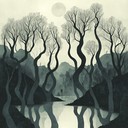 an eerie folk melody that evokes unease in quiet forests.