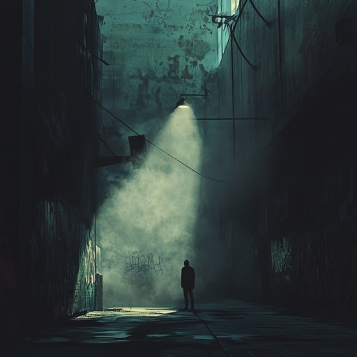 An instrumental grunge track that delves into the murky depths of an urban landscape at night, blending distorted guitars with eerie ambient sounds. It captures the unsettling feeling of wandering through deserted streets, where every shadow hides a secret.