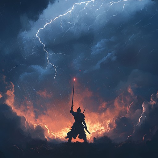 A symphony of relentless riffs, thunderous drums, and roaring growls, this track weaves a tale of mythical battles between dark forces and heroes. Perfect for setting a dramatic, intense, and empowering scene.