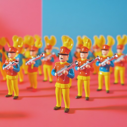 This upbeat instrumental features the lively sounds of a military march intertwined with playful piccolo melodies, evoking the image of toy soldiers joyfully parading