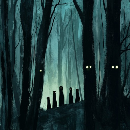 Haunting echoes of shadows dives into dark folk, creating an eerie and unsettling atmosphere reminiscent of a haunted forest. Twisted melodies on a banjo draw the listener into a world where shadows whisper unknown secrets.