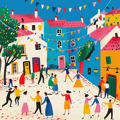 Immerse yourself in the jubilant atmosphere of a sunny village party with a cheerful polka tune. The melody bounces with infectious energy, inviting listeners to join in the merriment. Perfect for celebrations, with vivacious rhythms and playful accents that evoke a sense of community and joy.