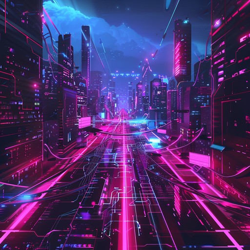 Dive deep into a digital nightscape as the futuristic beats and intense, electrifying synth sounds create an atmosphere of suspense and tension. This track captures the essence of high tech action in an otherworldly setting.