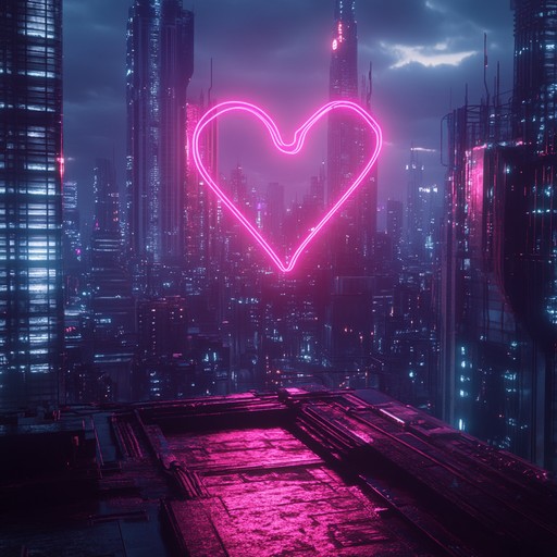 Experience an electrifying instrumental synthwave track that captures the intense emotions of passion and love, set against a backdrop of neon lights and retro futuristic soundscapes.