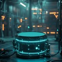 futuristic beats merge into an energetic percussive driving rhythm