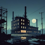 industrial echoes in eerie solitude