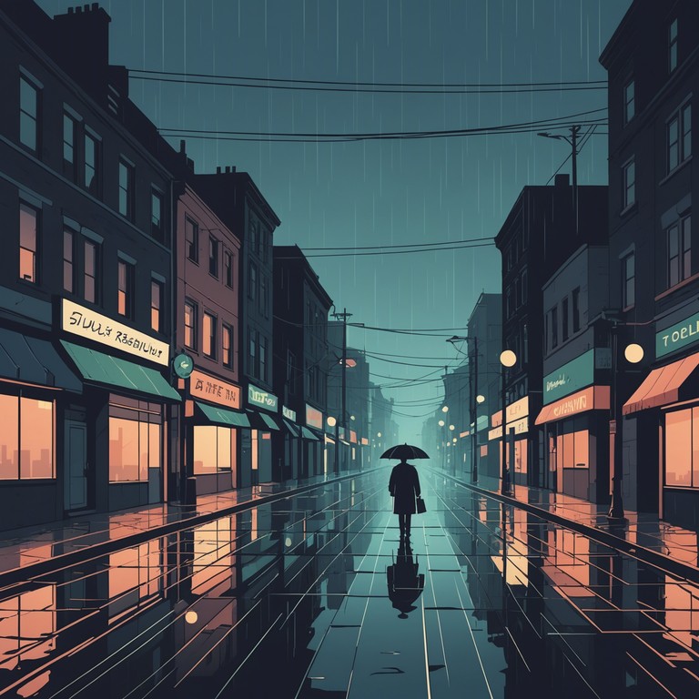 The track encapsulates the somber essence of a rainy, overcast morning, with slow and haunting melodies intertwined with the occasional burst of gentle thunder. The overarching somber and ghostly mood reflects an aura of loneliness and estrangement, complementing the subtle ambiance evoked by the rain.