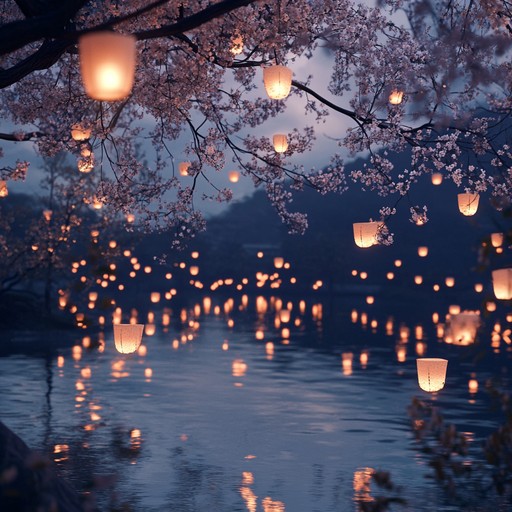 Immerse yourself in a mystical adventure under the glowing cherry blossoms at night. This track captures the essence of an ethereal world with floating lanterns, gentle breezes, and the faint sounds of distant creatures. The exotic and surreal ambiance will transport you to an anime inspired realm where fantasy and nature intertwine.