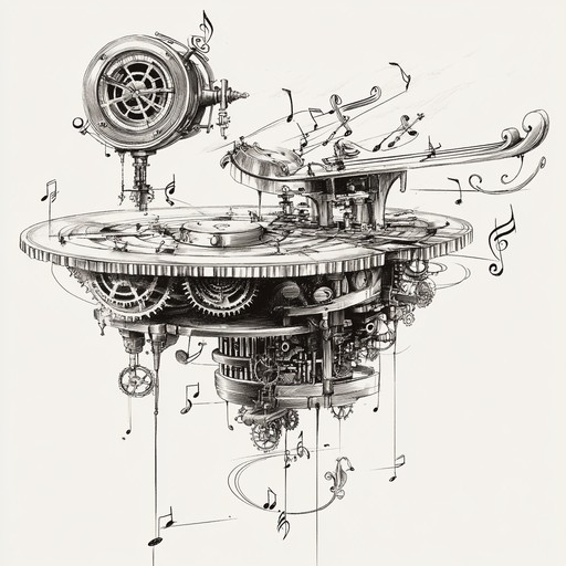 An energetic instrumental piece combining mechanical sounds with playful melodies, evoking a whimsical steampunk carnival atmosphere.