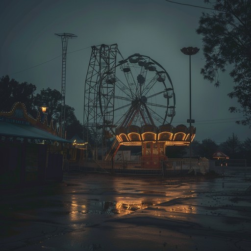 A dark, twisted carnival theme featuring eerie organ melodies and unsettling drum rhythms. The song evokes a sense of danger and unease, perfect for a menacing carnival setting. The unpredictable dynamics and creepy soundscapes add to the haunting mood.