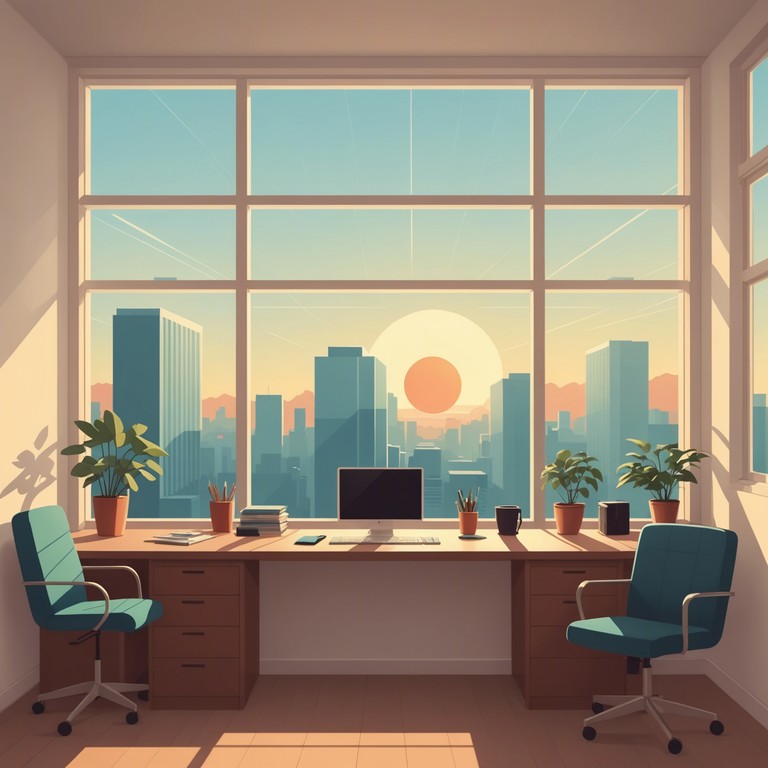 Featuring soft piano melodies, this track sets the perfect tone for starting a busy day with calmness and efficiency. It ignites a peaceful yet energetic atmosphere in the workplace, fostering a harmonious work ethic and creativity.