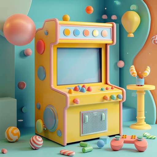 Dive into a world of colorful retro sounds with whimsical chiptune beats and joyful melodies reminiscent of old school arcade games. This playful track captures the essence of nostalgia and carefree fun, transporting you to a vibrant, candy colored adventure.