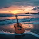 soothing acoustic guitar painting a serene twilight landscape