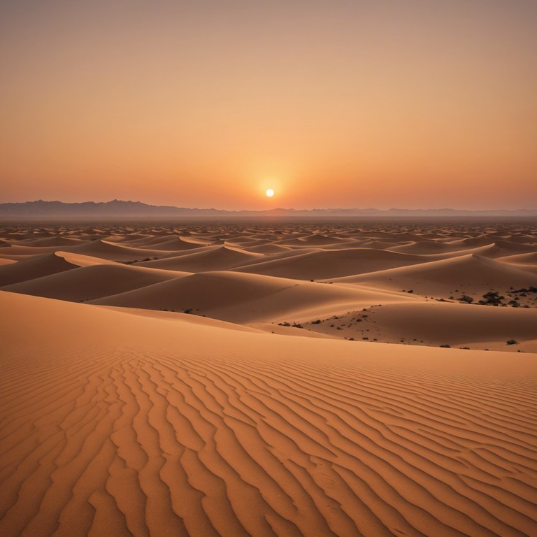 A peaceful composition featuring the hauntingly beautiful sounds of the middle eastern ney flute. As the sun sets over vast sand dunes, each note invites you into a serene world, mirroring the calm and majestic landscape of the desert.