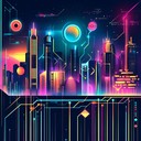 instrumental pop track with pulsating synths and futuristic vibes