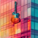 edgy corporate muzak with surprising electric guitar and rhythms