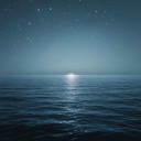 an instrumental depicting peaceful ocean waves under starlit sky