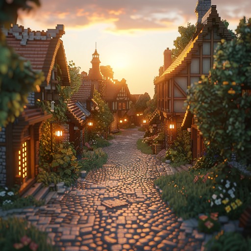 A soothing polka tune reminiscent of a peaceful village at sunset, featuring warm accordion melodies gently accompanied by subtle rhythmic patterns, ideal for relaxation and unwinding.