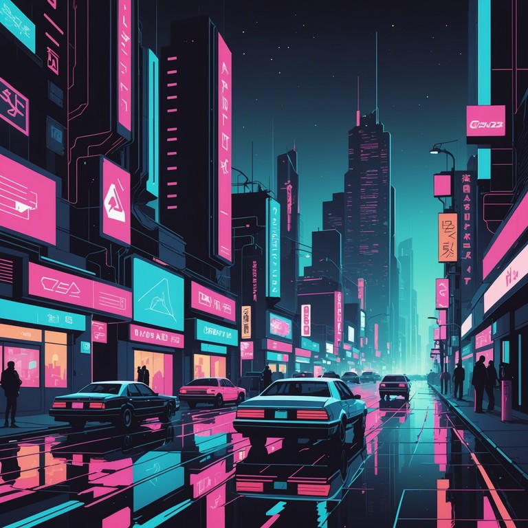 Imagine a sprawling neon city during festive times, where traditional holiday music meets the synthetic beats and glitchy rhythms of a cyberpunk future. Sounds are crafted to blend nostalgic festive tunes with edgy, electronic cyberpunk elements, creating a both cheerful and intriguing holiday atmosphere.