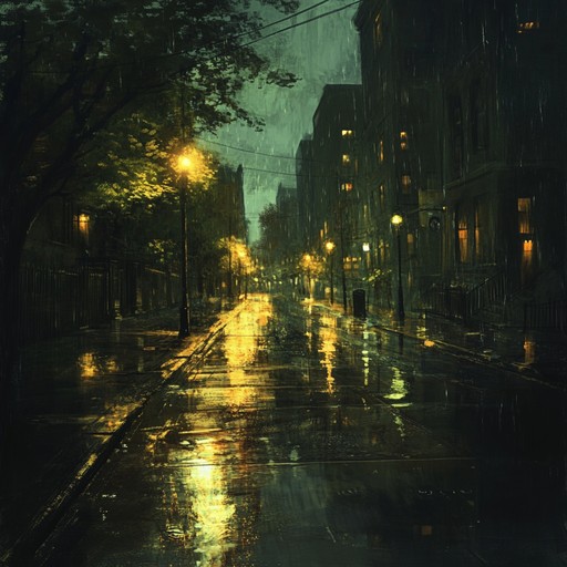 An atmospheric trip hop piece that delves into feelings of isolation and melancholy. Through the use of haunting electric piano melodies and subdued beats, it evokes the experience of wandering through rain soaked, empty city streets at night. The track creates a moody soundscape that reflects the introspection and emotional weight of solitude within the urban environment.