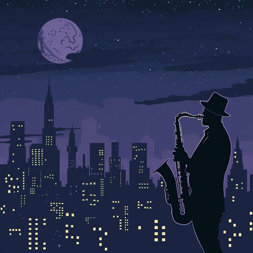 A seamless blend of intense jazz rhythms and soulful harmonies, creating an engaging narrative that sweeps through the listener's mind. The saxophone leads with intricate solo passages, while the backing band provides a lush, dynamic backdrop. This composition is ideal for those quiet, introspective midnights in the cityscape, where every note tells a story of its own.