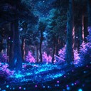 vibrant ambient journey through a futuristic neon lit forest.