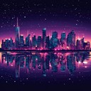 a soothing cyberpunk instrumental journey through neon lit nights