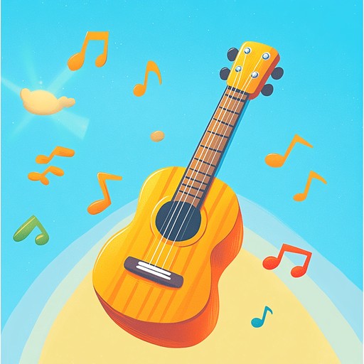 An instrumental minimal song featuring a bright and cheerful melody played on a ukulele, creating a lighthearted and joyous atmosphere that uplifts the listener