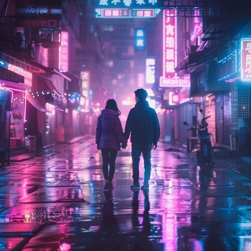 This instrumental piece combines nostalgic synths with modern romantic melodies, evoking feelings of late night city drives under neon lights. The synths create an intimate atmosphere, perfect for capturing tender moments and fleeting glances. With a delicate balance between mesmerizing rhythms and heartfelt harmonies, it draws listeners into a world where love and dreams blur seamlessly.