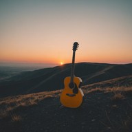 sunset melodies sweep the rustic landscapes