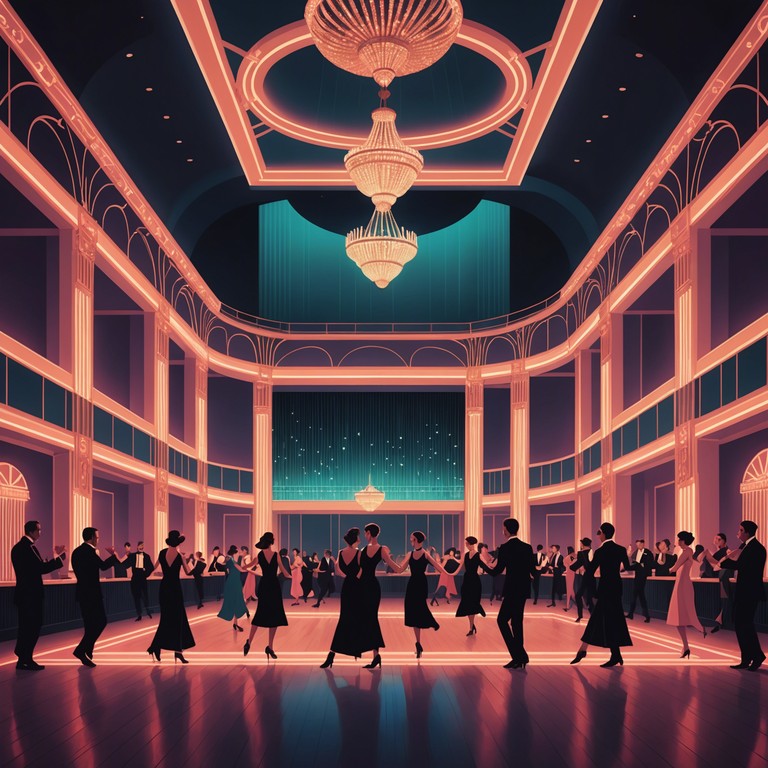 Step into a 1940s jazz club where the dance floor echoes with the sound of saxophones and happy feet tapping to a fast paced swing; a perfect blend of nostalgia and lively energy for any party or upbeat gathering.