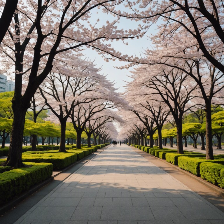 A musical piece that merges the sounds of urbanity with the tranquility of japanese instrumental influence, creating a soothing backdrop for any day spent wandering through the heart of a lively city.